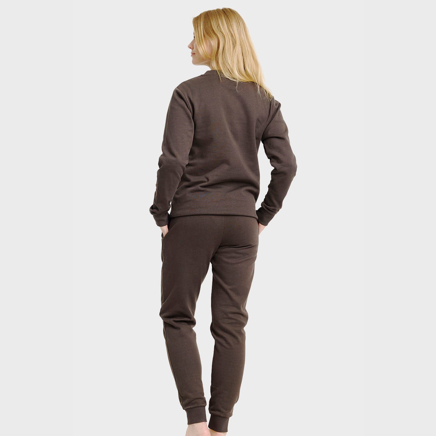 Brunt sweatset – Dame